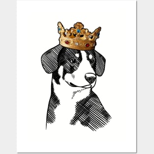 Entlebucher Mountain Dog King Queen Wearing Crown Posters and Art